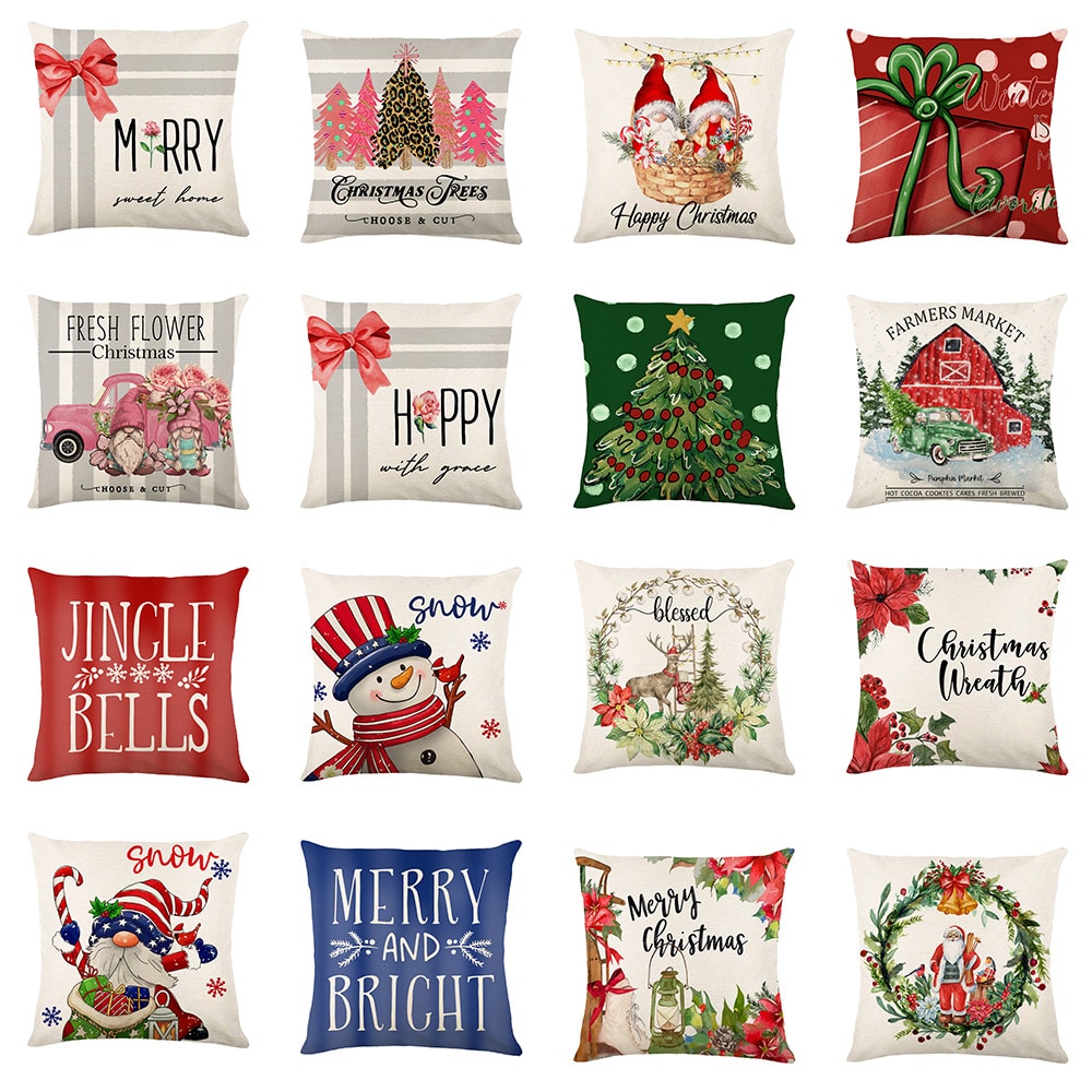 Christmas decorations pillow cover